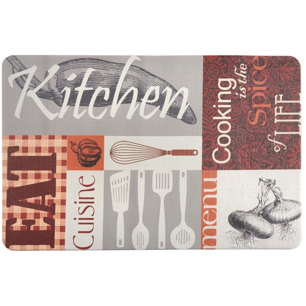 PVC ANTI-FATIGUE FOAM NON SLIP FLOOR MAT (23" x 36") COOKING, THE SPICE OF LIFE